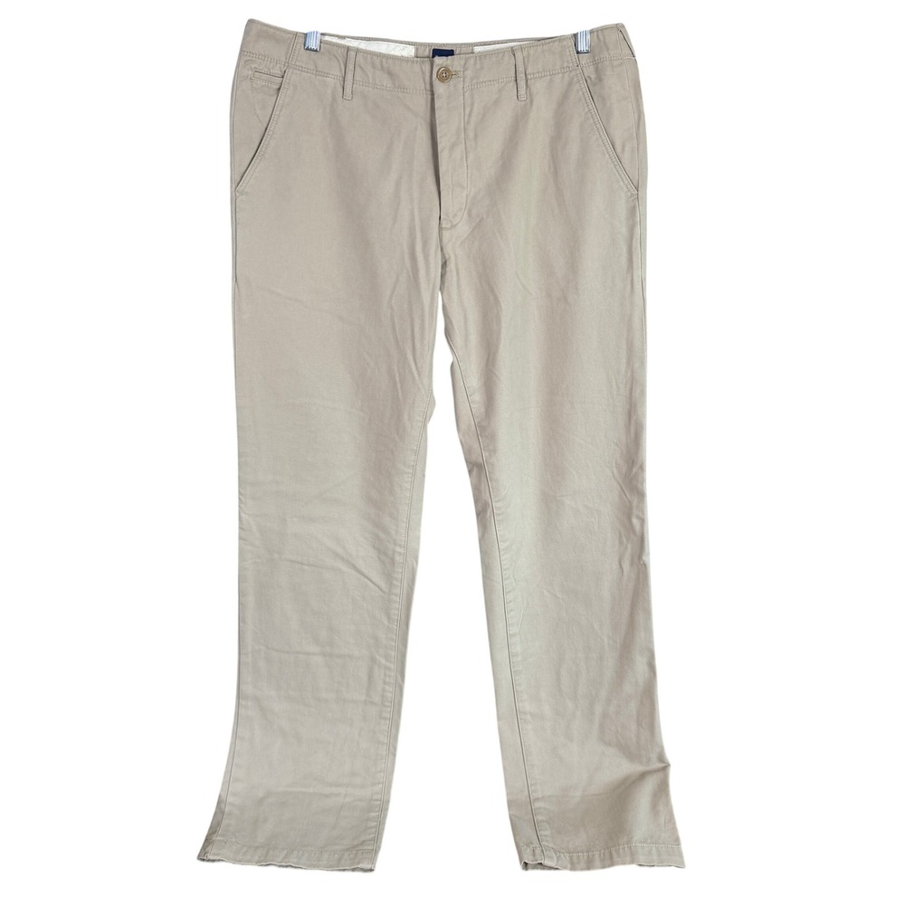Vintage Gap Khaki Pants Mens 36x34 Tan Beige Straight Leg Button Fly Chino NEW
